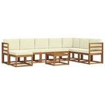 vidaXL Ensemble de canapés d'extérieur 9 Pièces Naturel et Crème