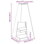 vidaXL braséro avec rangement pour bûches - noir 50 x 50 x 100 cm - en acier