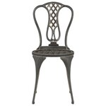 vidaXL Ensemble de bistro 3 Pièces Aluminium coulé Bronze