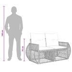 vidaXL Ensemble de canapé de jardin 5 Pièces Beige et blanc crème