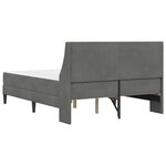 vidaXL Cadre de lit avec matelas Gris foncé 160 x 200 cm Velours