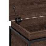 vidaXL Boîte de rangement avec couvercle chêne marron bois ingénierie
