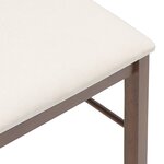 vidaXL Chaises à manger coussins 2 Pièces marron bois massif caoutchouc