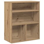 vidaXL Bibliothèque chêne artisanal 60x30x71 5 cm bois d'ingénierie