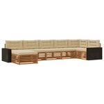vidaXL Ensemble de canapés d'extérieur 7 pc Naturel et Beige