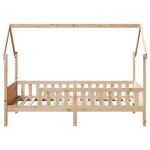 vidaXL Cadre de lit d'enfants forme de maison 90x190cm bois massif pin