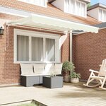 vidaXL Auvent Rétractable Crème 300 x 200 cm Polyester et métal