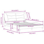 vidaXL Cadre de lit avec LED sans matelas gris foncé 160x200 cm tissu