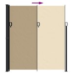 vidaXL Auvent latéral rétractable beige 220x300 cm