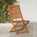 vidaXL Chaises pliables de jardin lot de 4 gris bois d'acacia massif