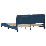 vidaXL Cadre de lit avec LED sans matelas bleu 180x200 cm tissu