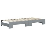vidaXL Lit de jour avec gigogne sans matelas gris clair 90x200 cm