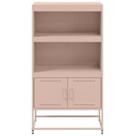 vidaXL Buffet haut rose 68 5x38 5x123 5 cm acier