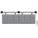 vidaXL Tête de lit suspendue Avec lumière LED Gris clair Tissu