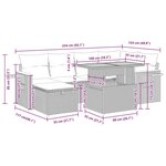 vidaXL Salon de jardin avec coussins 8 Pièces beige résine tressée