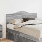 vidaXL Tête de lit Gris Sonoma 135 cm Bois d'ingénierie