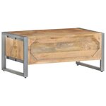 vidaXL Table basse 95x50x40 cm Bois de manguier brut