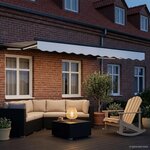 vidaXL Auvent rétractable électrique Blanc 3 5 x 2 5 m