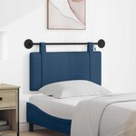 vidaXL Tête de lit suspendue Bleu Tissu