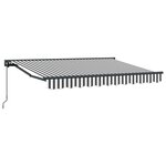 vidaXL Auvent rétractable manuel Anthracite et blanc 2 5 x 2 m
