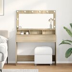 vidaXL Coiffeuse Chêne sonoma 100 x 41 x 135 cm Bois d'ingénierie