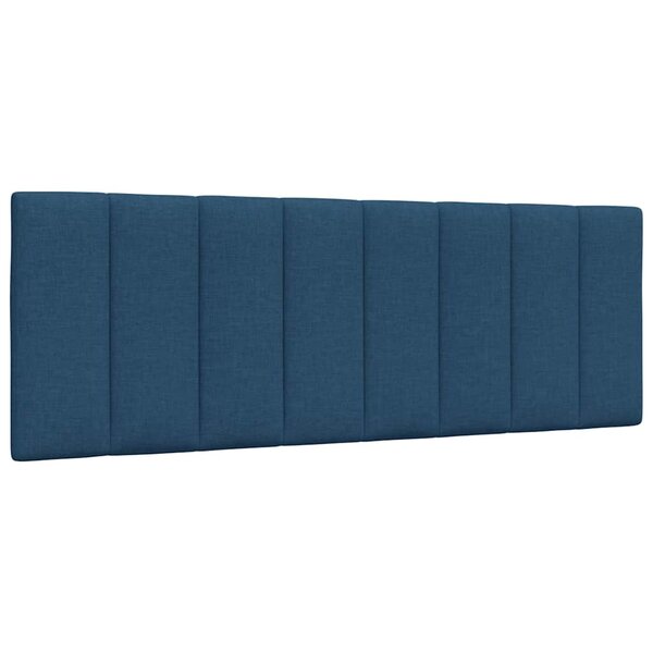 vidaXL Coussin de tête de lit Hanko bleu 140 cm tissu