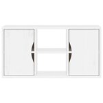 vidaXL Meuble TV ODDA blanc 79x24x40 cm bois massif pin