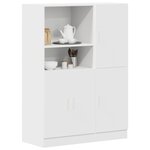 vidaXL Ensemble d'armoires de cuisine 2 Pièces blanc bois d'ingénierie