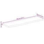 vidaXL Dessus de table à bord vivant 120x30x2 5cm bois massif manguier