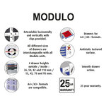 Module De Classement Modulo Ecoblack 3 Tiroirs Fermés - Noir - Exacompta