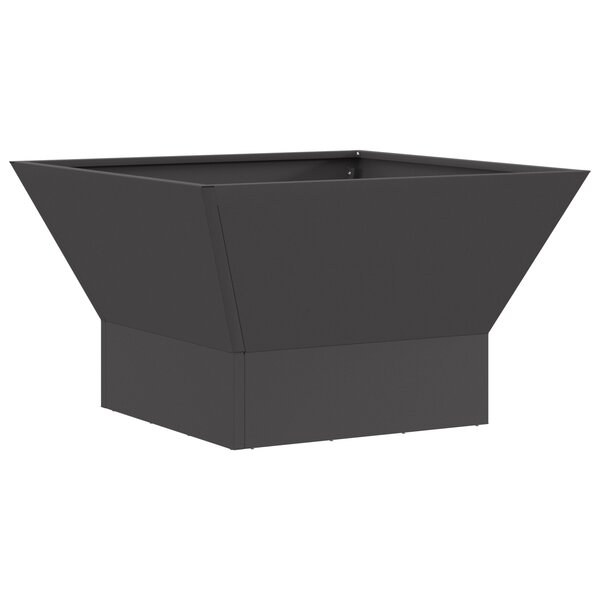 vidaXL Foyer carré noir 60x60x35 cm en acier