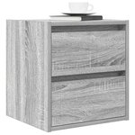 vidaXL Table de chevet murale sonoma gris 38x34x40 cm