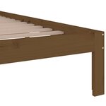 vidaXL Cadre de lit sans matelas marron miel bois massif 150x200 cm