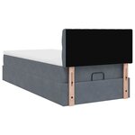 vidaXL Cadre de lit ottoman et matelas gris foncé 90x200 cm velours