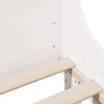 vidaXL Cadre de lit sans matelas blanc 140x190 cm bois de pin massif