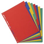 Intercalaires carte marbrée 220g/m2 8 onglets neutres - A4 - couleurs assorties EXACOMPTA
