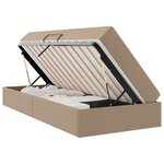 vidaXL Lit avec rangement et matelas 2 pc Cappuccino Cuir
