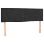 vidaXL Sommier à lattes de lit avec matelas LED Noir 140x190cm Velours