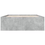 vidaXL Cadre de lit sans matelas gris béton 140x190 cm