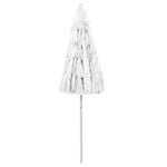 vidaXL Parasol de plage Hawaii blanc 240 cm