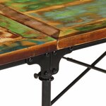 vidaXL Table à manger 220x90x77 cm bois massif de récupération