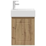 vidaXL Meuble de salle de bain avec robinet Chêne artisanal