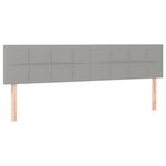vidaXL Tête de lit à LED Gris clair 160x5x78/88 cm Tissu