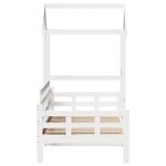 vidaXL Lit de jour avec toit sans matelas blanc 80x200 cm bois massif