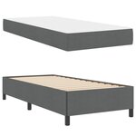 vidaXL Lit à ressorts avec matelas Gris foncé 90 x 190 cm tissu