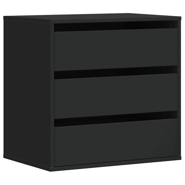 vidaXL Commode d'angle noir 60x41x58 cm bois d'ingénierie