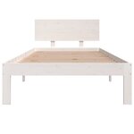 vidaXL Cadre de lit sans matelas blanc bois de pin massif 90x200 cm