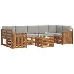 vidaXL Ensemble de canapés d'extérieur 8 Pièces Gris Naturel et Clair