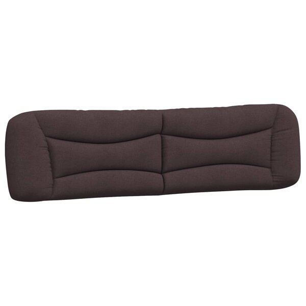 vidaXL Coussin de tête de lit marron foncé 200 cm tissu