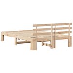 vidaXL Cadre de lit Marron 135 x 190 cm Bois de pin massif